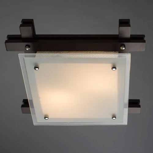 Люстра потолочная Archimede A6462PL-2CK Arte Lamp белая на 2 лампы, основание коричневое в стиле кантри  фото 3