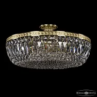 Люстра потолочная хрустальная 19041/55IV G Bohemia Ivele Crystal прозрачная на 8 ламп, основание золотое в стиле классика sp