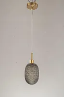 Светильник подвесной Magliano E 1.P2 S Arti Lampadari серый 1 лампа, основание золотое в стиле современный 