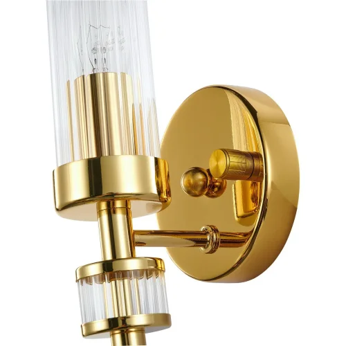 Бра с диммером Aesthetic 2673-1W Favourite прозрачный на 1 лампа, основание золотое в стиле арт-деко классический  фото 4