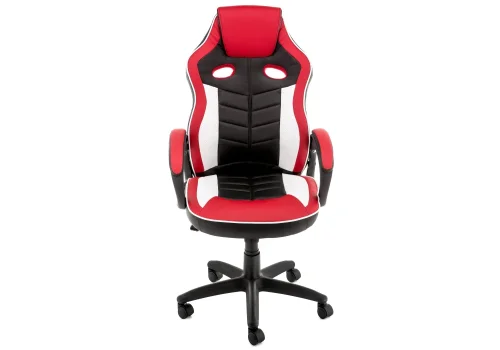 Компьютерное кресло Anis черное / красное / белое 11324 Woodville, красный чёрный/искусственная кожа, ножки/пластик/чёрный, размеры - *1210***620*670 фото 2