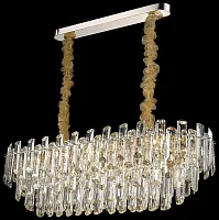 Люстра подвесная хрустальная Lazzara WE107.15.303 Wertmark прозрачная на 15 ламп, основание золотое в стиле современный 