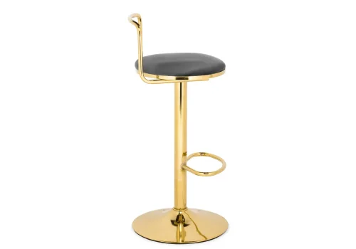 Полубарный стул Lusia dark gray / gold 15680 Woodville, серый/велюр, ножки/металл/золотой, размеры - ****380*400 фото 3