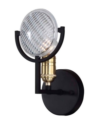 Бра лофт  Fara 1721-1W Favourite прозрачный на 1 лампа, основание чёрное в стиле лофт 