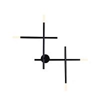 Настенное бра TRAVERSE WALL Black H83 207742-26 ImperiumLoft белый 4 лампы, основание чёрное в стиле минимализм 