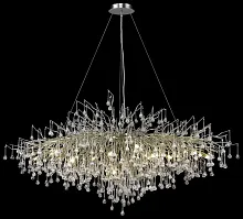 Люстра подвесная Dionisia WE189.15.223 Wertmark прозрачная на 15 ламп, основание матовое никель в стиле арт-деко Люстра подвесная Dionisia WE189.15.223 Wertmark прозрачная на 15 ламп, основание матовое никель в стиле арт-деко