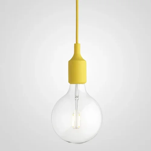 Светильник подвесной Muuto E27 Yellow 186770-22 ImperiumLoft без плафона 1 лампа, основание жёлтое в стиле скандинавский 