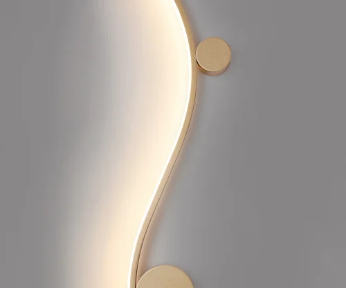 Бра LED Фальте 08410-80R,33(3000K) Kink Light золотой на 1 лампа, основание золотое в стиле современный минимализм хай-тек отражённый свет фото 2