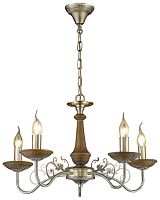 Люстра подвесная 307-503-05 Velante без плафона на 5 ламп, основание коричневое бронзовое в стиле классический 