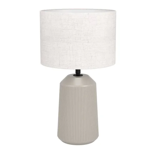 Настольная лампа Capalbio 900823 Eglo белая 1 лампа, основание бежевое керамика в стиле современный 