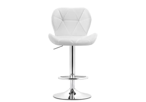 Барный стул Trio white / chrome 15727 Woodville, белый/экокожа, ножки/металл/хром, размеры - *1060***480*520 фото 2