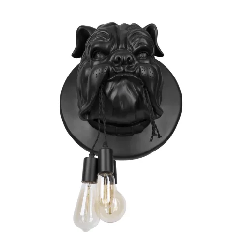 Бра Bulldog 10177 Black LOFT IT без плафона на 3 лампы, основание чёрное в стиле современный собака фото 3