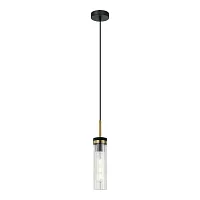 Светильник подвесной Blount LSP-8866 Lussole прозрачный 1 лампа, основание чёрное в стиле современный 