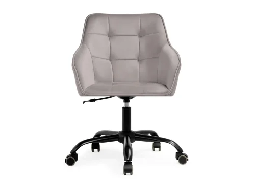 Компьютерное кресло Оиши серое  566498 Woodville, серый/велюр, ножки/пластик/чёрный, размеры - *890***560*630 фото 2