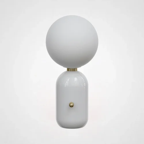 Настольная лампа Parachilna Aballs white (D20) 186171-22 ImperiumLoft белая 1 лампа, основание белое металл в стиле арт-деко фьюжн современный 
