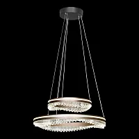 Люстра подвесная LED Hardin LSP-7428 Lussole прозрачная на 1 лампу, основание коричневое в стиле современный хай-тек минимализм кольца Люстра подвесная LED Hardin LSP-7428 Lussole прозрачная на 1 лампу, основание коричневое в стиле современный хай-тек минимализм кольца