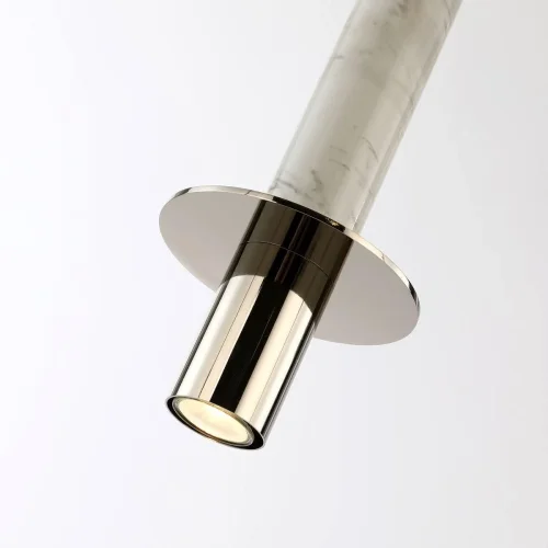 Светильник подвесной Rocky 2748-1P Favourite никель белый 1 лампа, основание никель в стиле современный трубочки фото 4