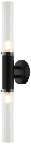 Бра Satori 2161/02/02W Stilfort прозрачный на 2 лампы, основание чёрное в стиле современный 