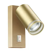 Бра с выключателем Ular 370894 Novotech матовый золото 1 лампа, основание матовое золото в стиле современный 
