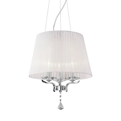 Люстра подвесная PEGASO SP3 BIANCO Ideal Lux белая на 3 лампы, основание белое в стиле современный 