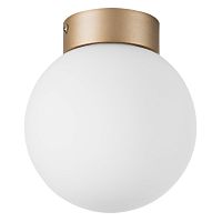 Светильник потолочный Globo 812013 Lightstar белый 1 лампа, основание матовое золото в стиле современный шар