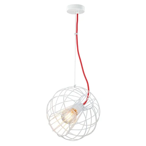 Светильник подвесной лофт Serena TL1200H-01WH Toplight белый 1 лампа, основание белое в стиле лофт современный 