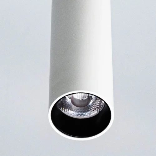 Светильник подвесной LED Тубус CL01PB070N Citilux белый 1 лампа, основание белое в стиле хай-тек современный трубочки фото 2