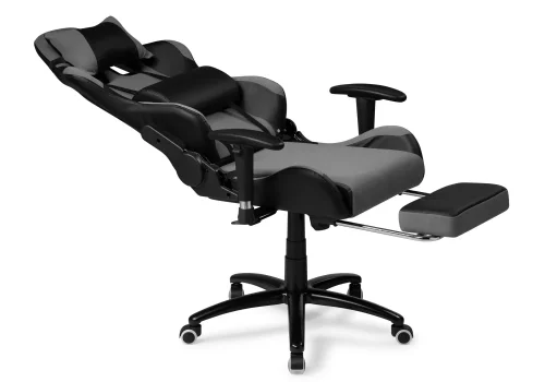 Компьютерное кресло Tesor black / gray 15468 Woodville, серый чёрный/искусственная кожа ткань, ножки/металл/чёрный, размеры - *1350***540* фото 7
