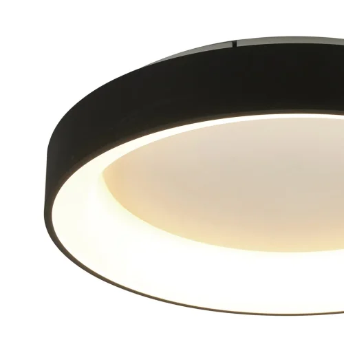 Люстра потолочная LED с пультом Niseko 8582 Mantra чёрная на 1 лампа, основание чёрное в стиле современный хай-тек с пультом фото 3