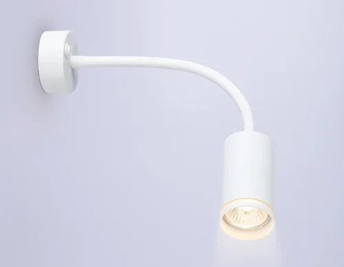 Бра с выключателем FW2469 Ambrella light белый на 1 лампа, основание белое в стиле современный хай-тек гибкая ножка для чтения фото 3