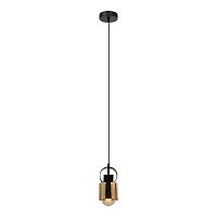 Светильник подвесной Gilpin LSP-8568 Lussole бронзовый 1 лампа, основание чёрное в стиле современный 