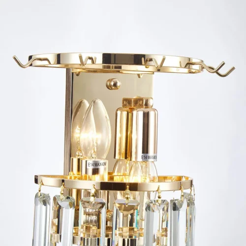 Бра Dolor 2982-2W Favourite прозрачный на 2 лампы, основание золотое в стиле классический  фото 3