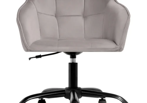 Компьютерное кресло Оиши серое  566498 Woodville, серый/велюр, ножки/пластик/чёрный, размеры - *890***560*630 фото 6