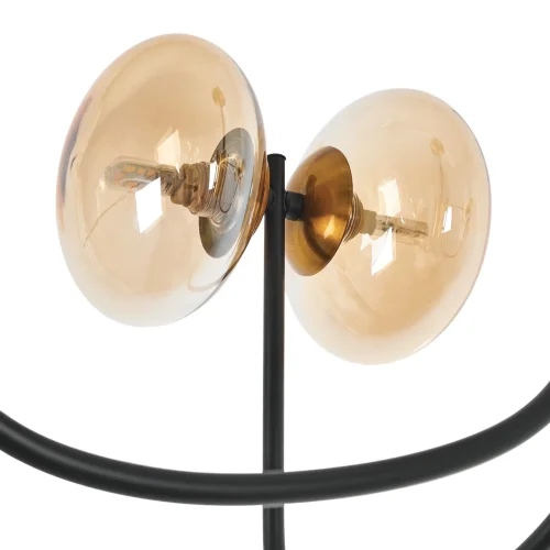 Люстра потолочная Scott MR1751-8P MyFar янтарная на 8 ламп, основание чёрное в стиле лофт современный  фото 4