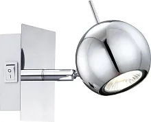 Бра с выключателем OBERON 57881-1 Globo хром 1 лампа, основание хром в стиле минимализм современный 