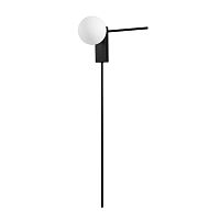 Бра LORO AP1 V2 BLACK Crystal Lux белый 1 лампа, основание чёрное в стиле модерн 