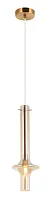 Светильник подвесной Glaso 2151/52/01P Stilfort янтарный 1 лампа, основание бронзовое в стиле современный трубочки