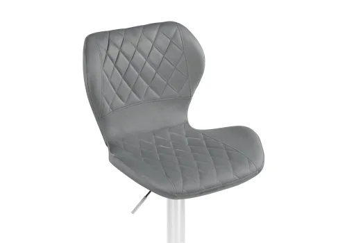 Барный стул Porch chrome / gray 15745 Woodville, серый/велюр, ножки/металл/хром, размеры - *1080***460*490 фото 5