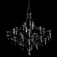 Люстра подвесная LED Mira 10259/800 Silver Asfour LOFT IT прозрачная на 1 , основание серебряное в стиле арт-деко Люстра подвесная LED Mira 10259/800 Silver Asfour LOFT IT прозрачная на 1 , основание серебряное в стиле арт-деко