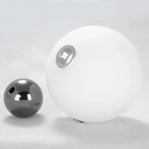 Люстра подвесная Coosa LSP-8654 Lussole белая на 12 ламп, основание чёрное в стиле современный шар фото 2