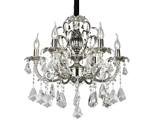 Люстра подвесная Grosseto OML-77713-06 Omnilux без плафона на 5 ламп, основание серебряное в стиле классический Люстра подвесная Grosseto OML-77713-06 Omnilux без плафона на 5 ламп, основание серебряное в стиле классический