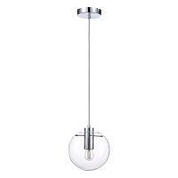 Светильник подвесной Noor SL1056.103.01 ST-Luce прозрачный 1 лампа, основание хром в стиле современный шар
