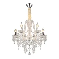 Люстра подвесная Koletta APL.755.03.06 Aployt без плафона на 6 ламп, основание хром прозрачное в стиле классический Люстра подвесная Koletta APL.755.03.06 Aployt без плафона на 6 ламп, основание хром прозрачное в стиле классический