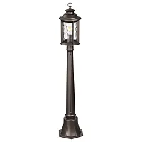 Парковый светильник Mavret 4961/1F Odeon Light уличный IP44 коричневый 1 лампа, плафон прозрачный в стиле классический E27