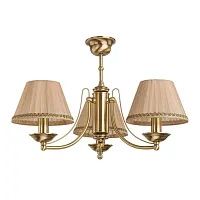 Люстра подвесная N Abazur N-ZW-3(P/A) Kutek коричневая бежевая на 3 лампы, основание бронзовое в стиле американский 