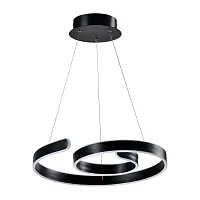 Светильник подвесной LED Judo V1951-PL Moderli чёрный 1 лампа, основание чёрное в стиле хай-тек кольца