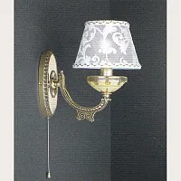 Бра с выключателем A 7134/1  Reccagni Angelo белый 1 лампа, основание золотое в стиле классический 