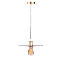 Светильник подвесной Лофт 057-912 Sun-Lumen бронзовый 1 лампа, основание чёрное в стиле лофт 