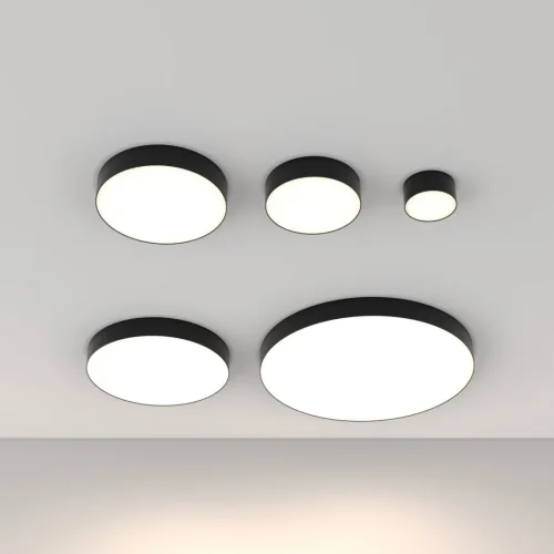 Светильник потолочный LED Zon C032CL-24W4K-RD-B Maytoni белый 1 лампа, основание чёрное в стиле современный  фото 5