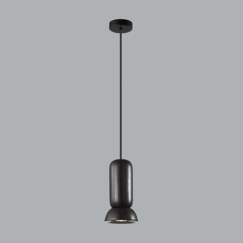 Светильник подвесной Kerama 5054/1D Odeon Light чёрный 1 лампа, основание чёрное в стиле современный трубочки фото 4